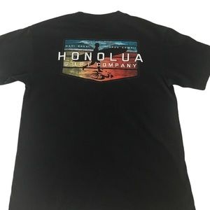 Honolua Surf Company Maui Kauai Black Tee Shirt Size Medium